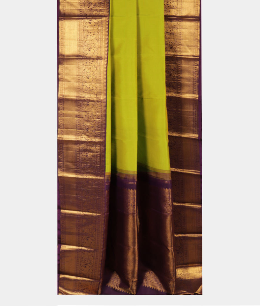 Green Handwoven Kanjivaram Silk Saree T3167262