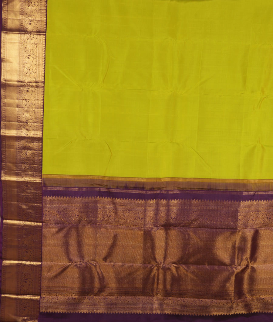 Green Handwoven Kanjivaram Silk Saree T3167264