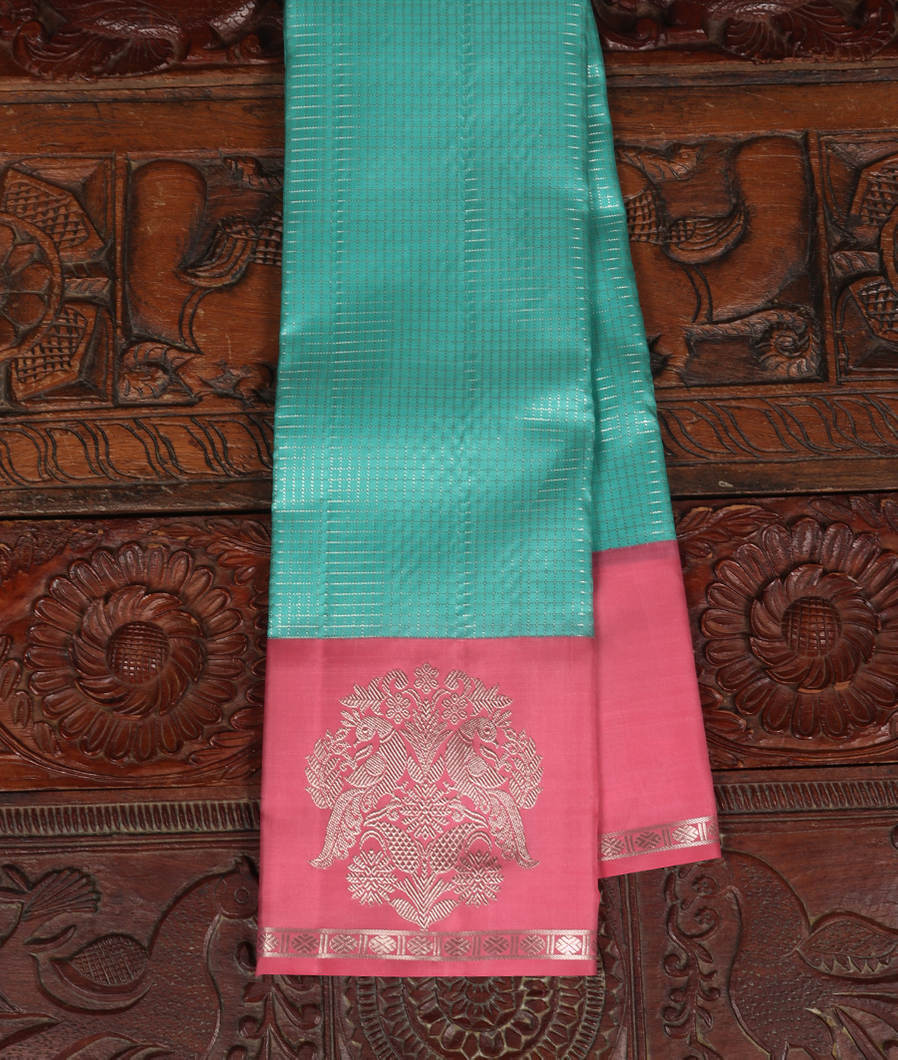 Blue Handwoven Kanjivaram Silk Saree T348505-image