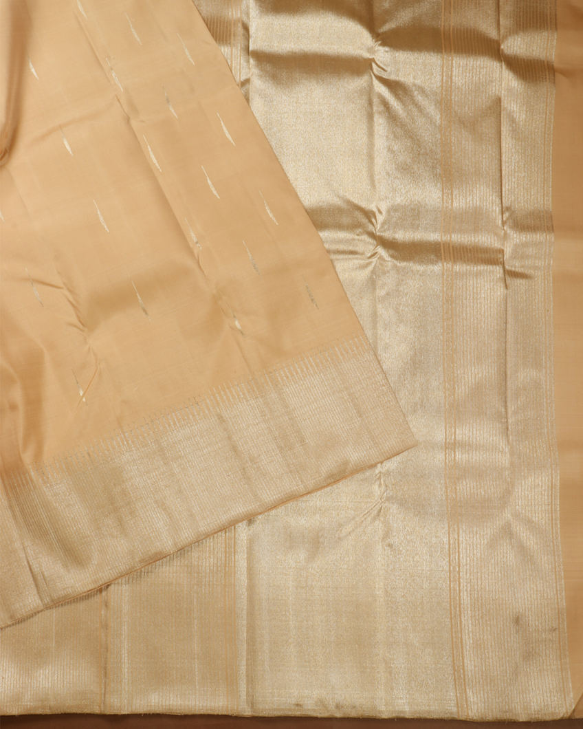 Beige Handwoven Kanjivaram Silk Saree T374753 2