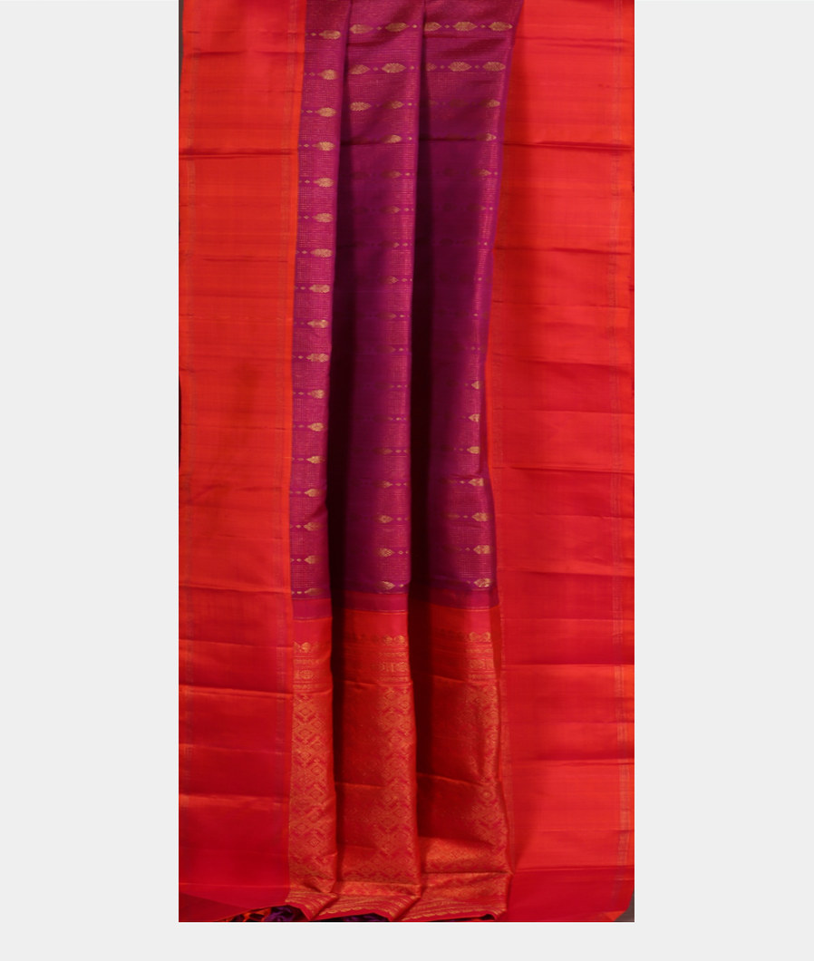 Purple Handwoven Kanjivaram Silk Saree T3746152