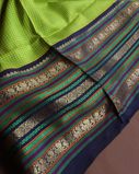 Green and Yellow Handwoven Kanjivaram Silk Saree T4173264