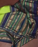 Green and Yellow Handwoven Kanjivaram Silk Saree T4173265