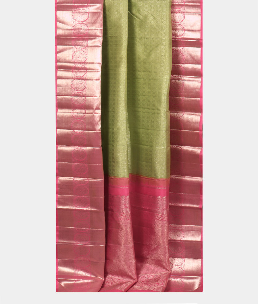 Green Handwoven Kanjivaram Silk Saree T3507482