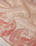 Light Peach Kora Organza Embroidery Saree T3723314