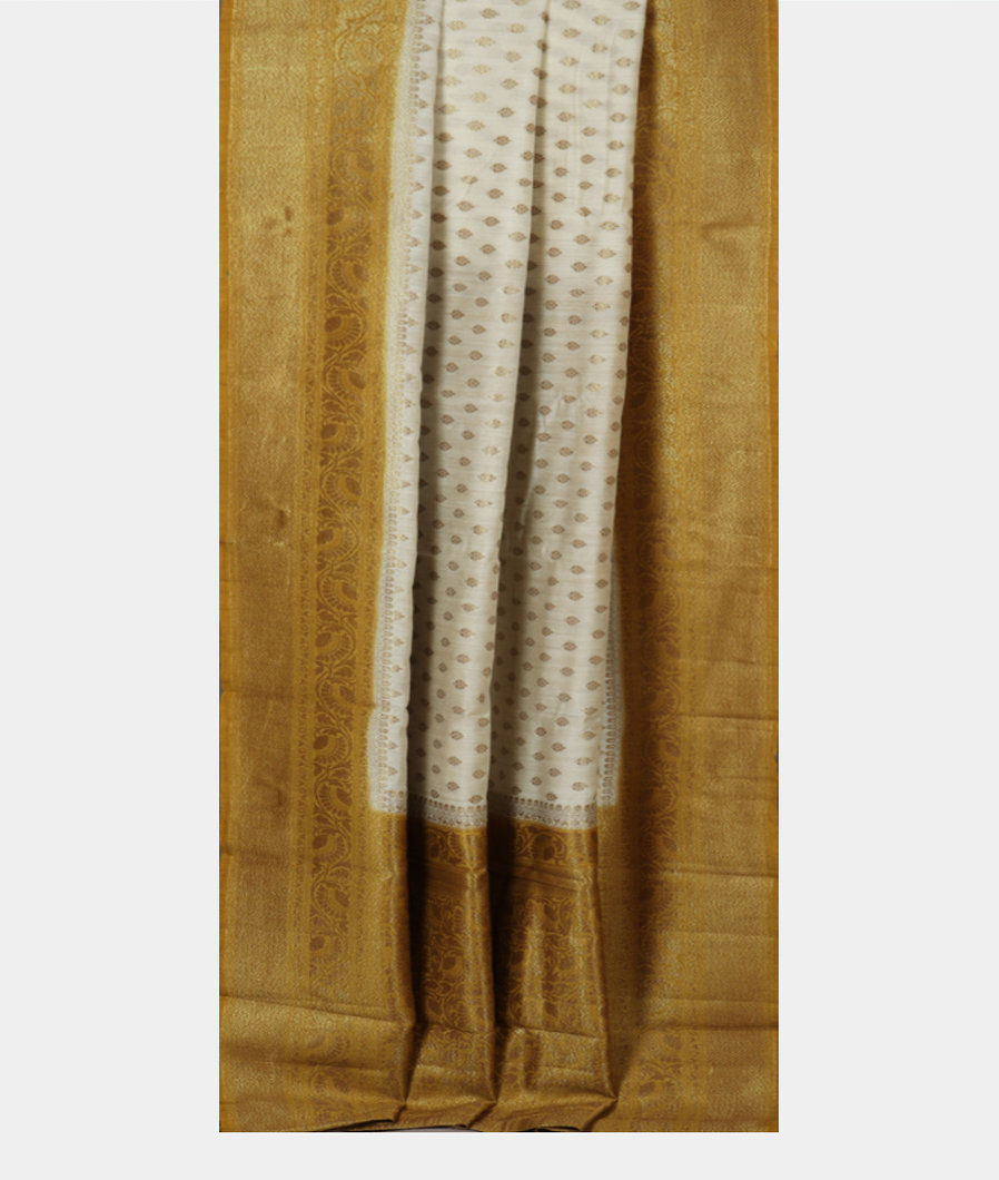 Off-White Banaras Tussar Saree T3668172