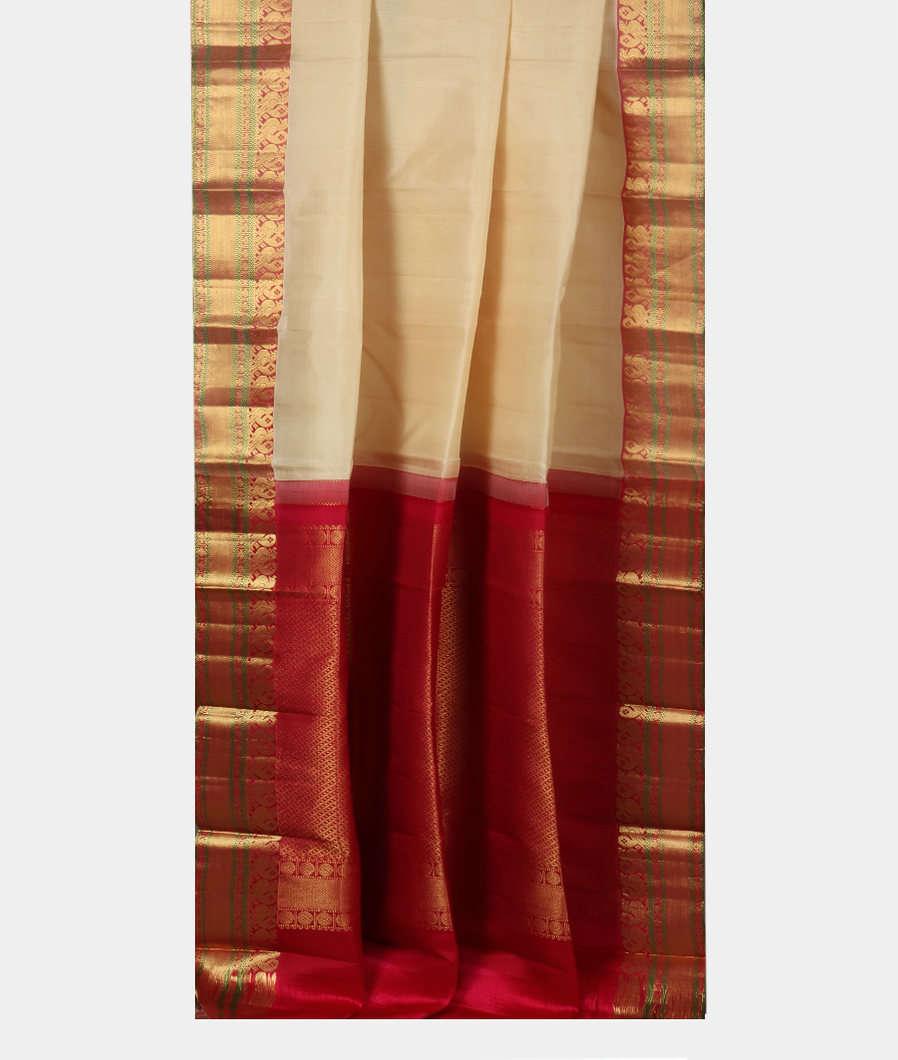 Cream Soft Silk Saree T3760482