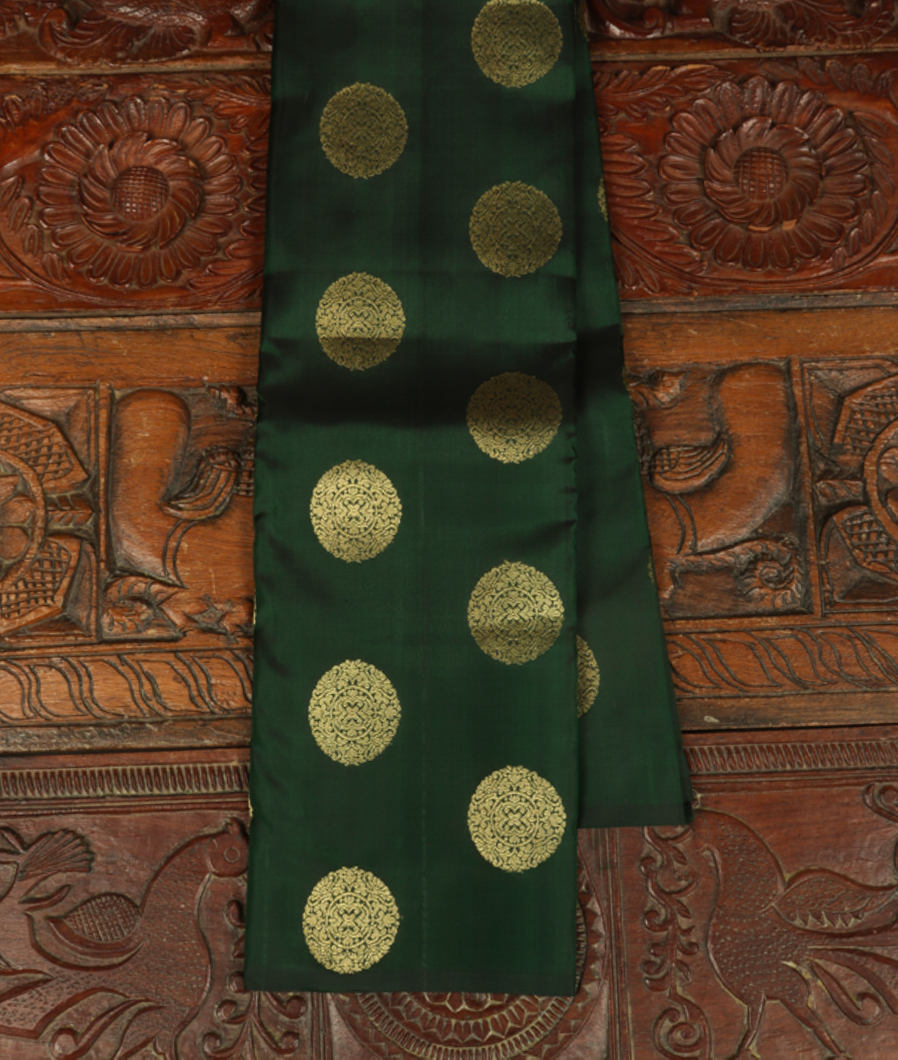 Green Handwoven Kanjivaram Silk Saree T373421-image