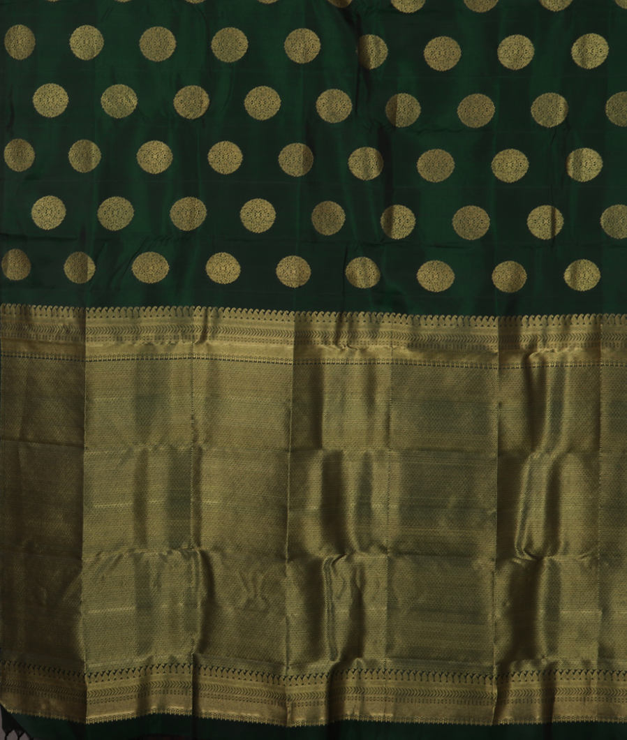 Green Handwoven Kanjivaram Silk Saree T3734214