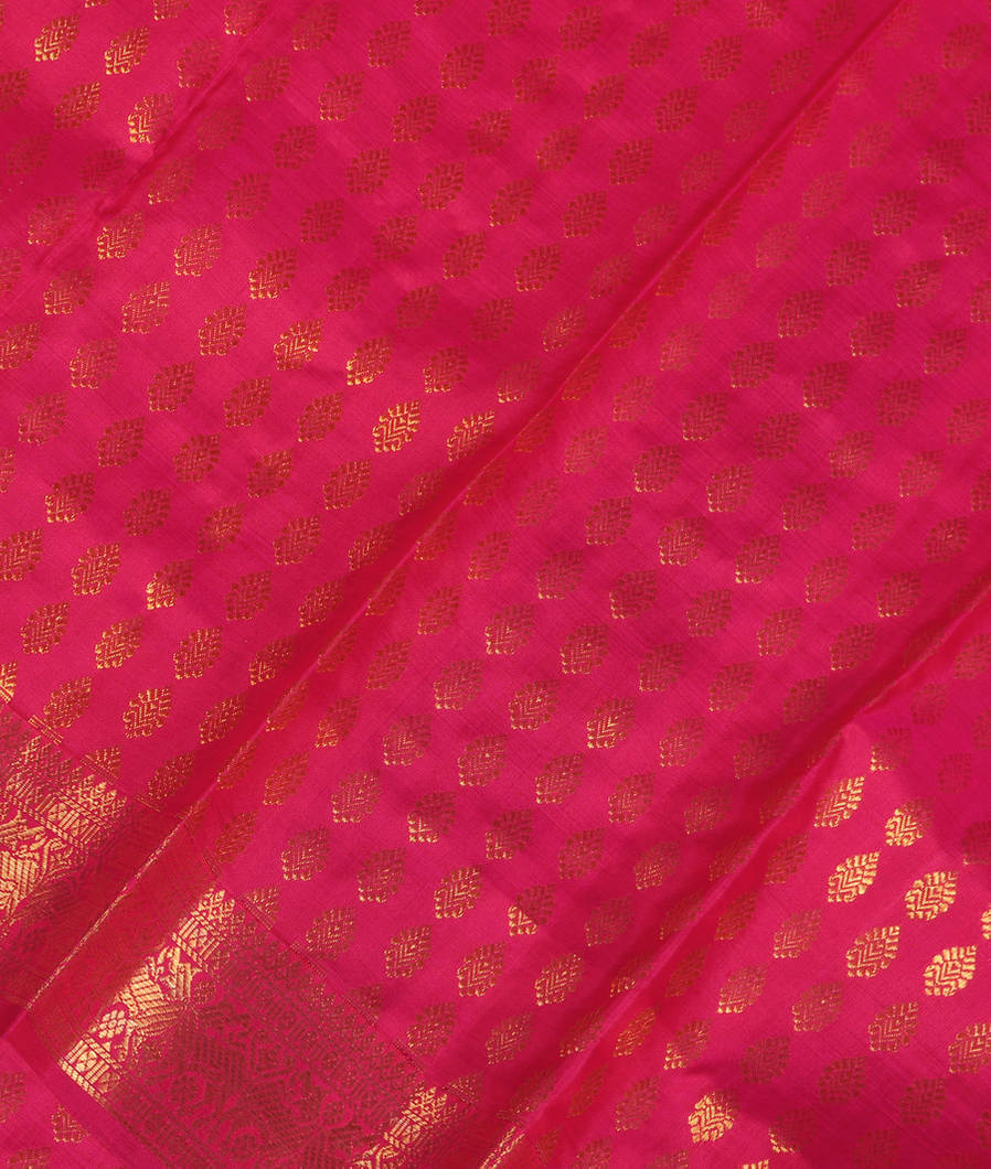 Magenta Handwoven Kanjivaram Silk Dupatta T370100-image