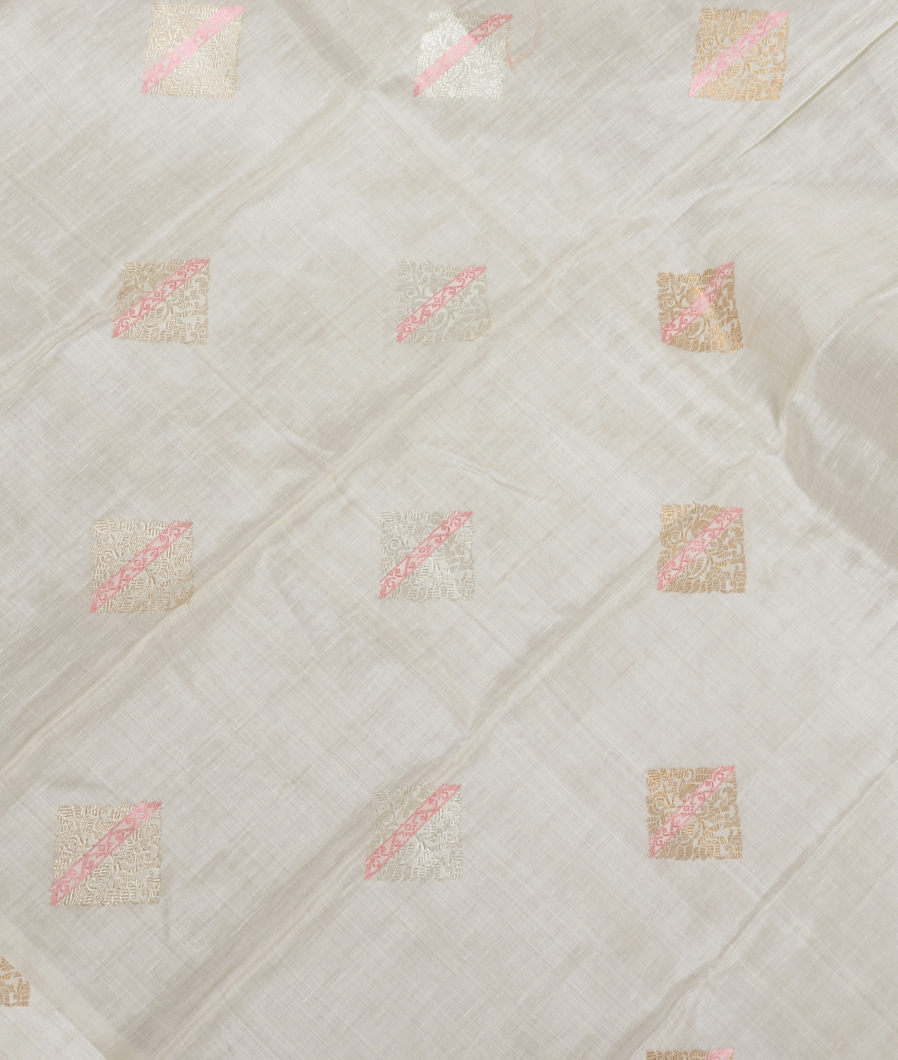 Off - White Handwoven Kanjivaram Silk Dupatta T154731-image