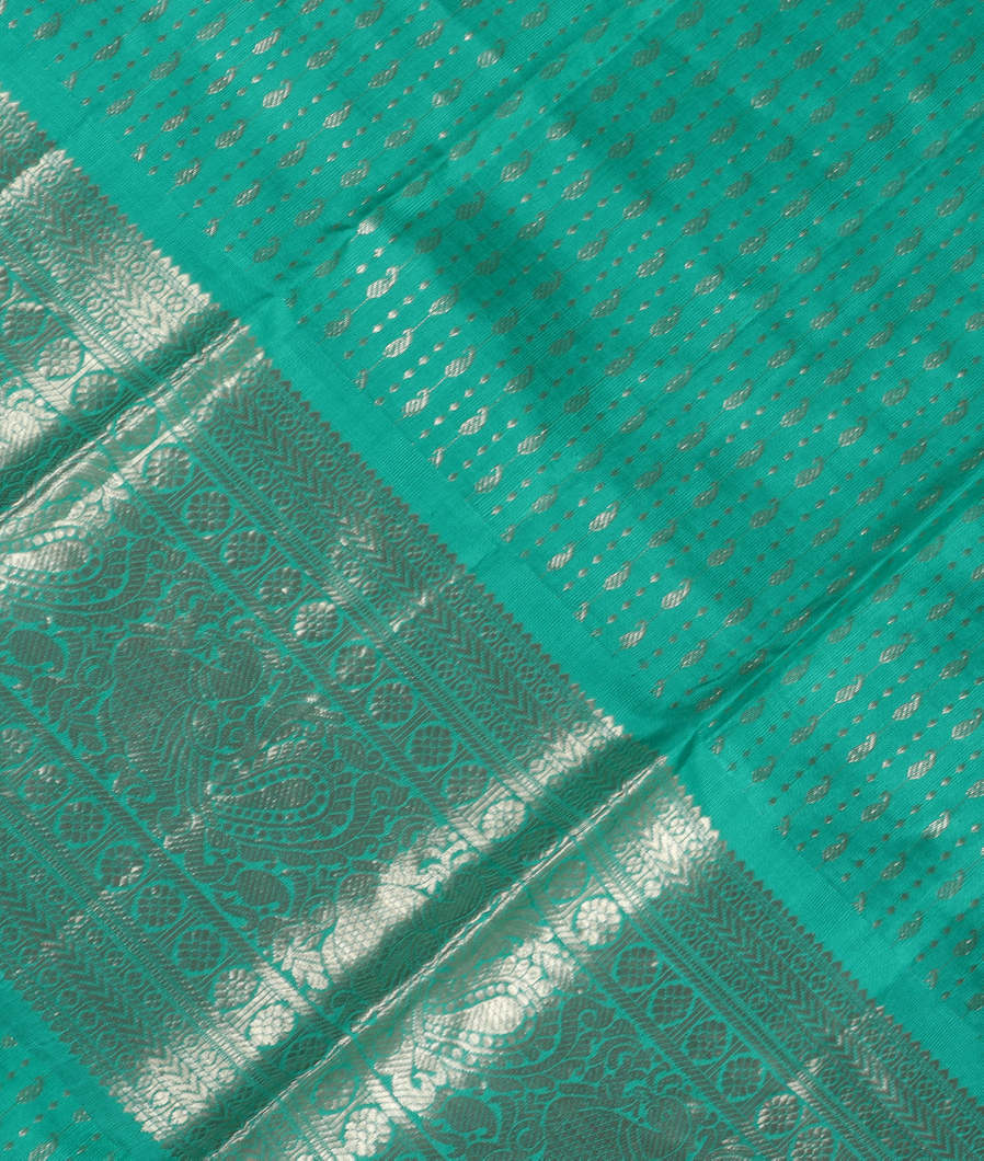 Green Handwoven Kanjivaram Silk Dupatta T360679-image