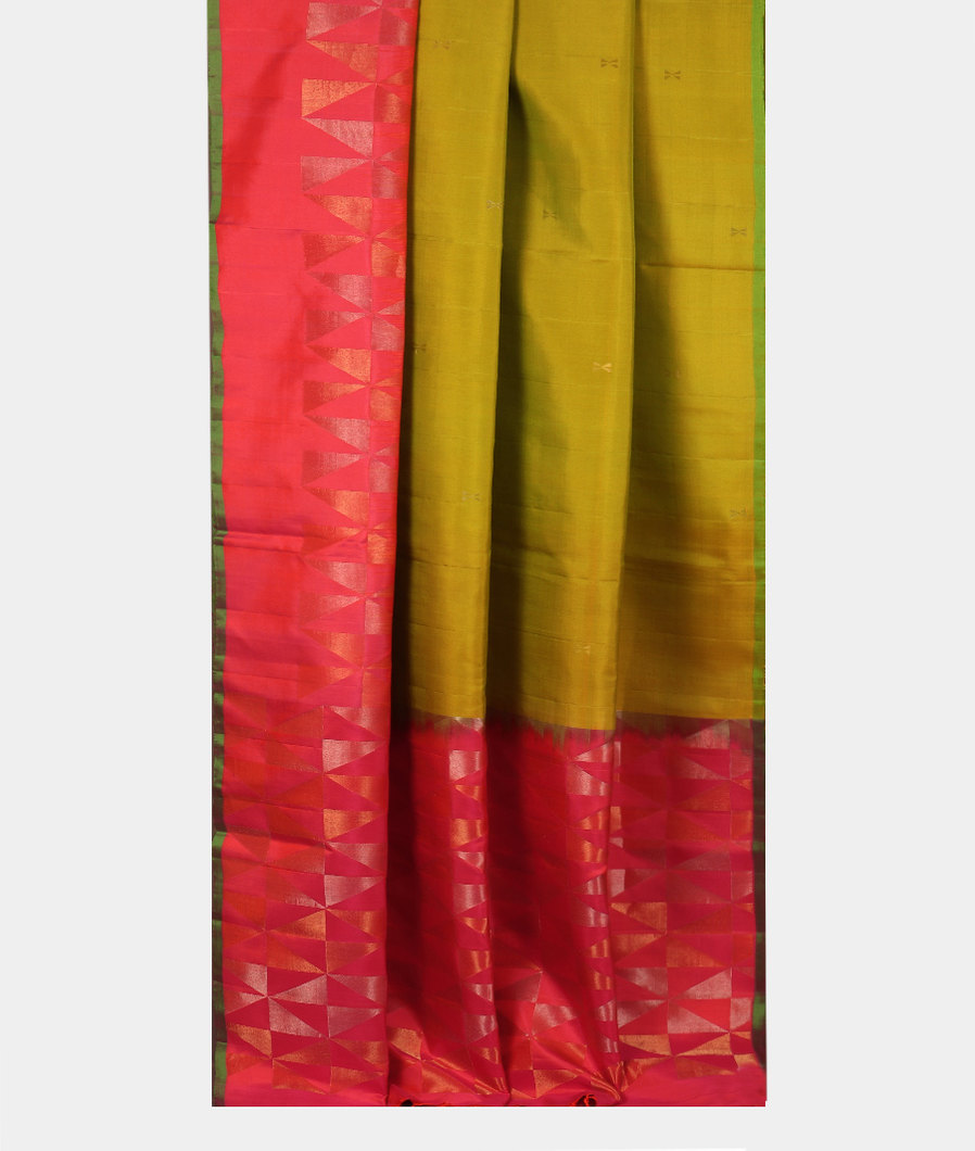 Yellowish Green Soft Silk Saree T3764832