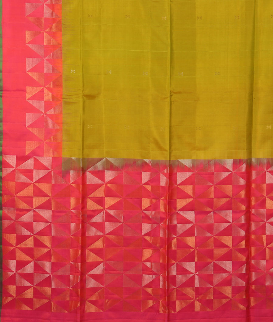 Yellowish Green Soft Silk Saree T3764834