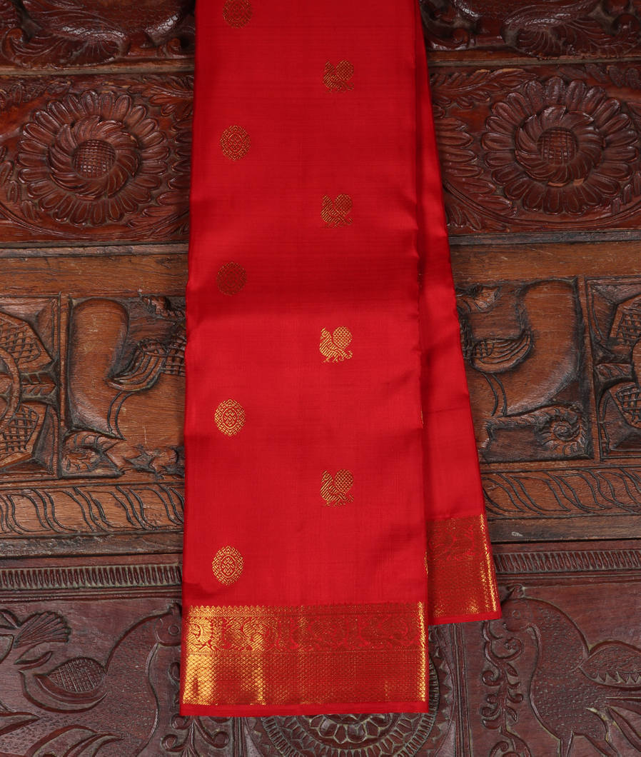 Red Handwoven Kanjivaram Silk Saree T375149-image