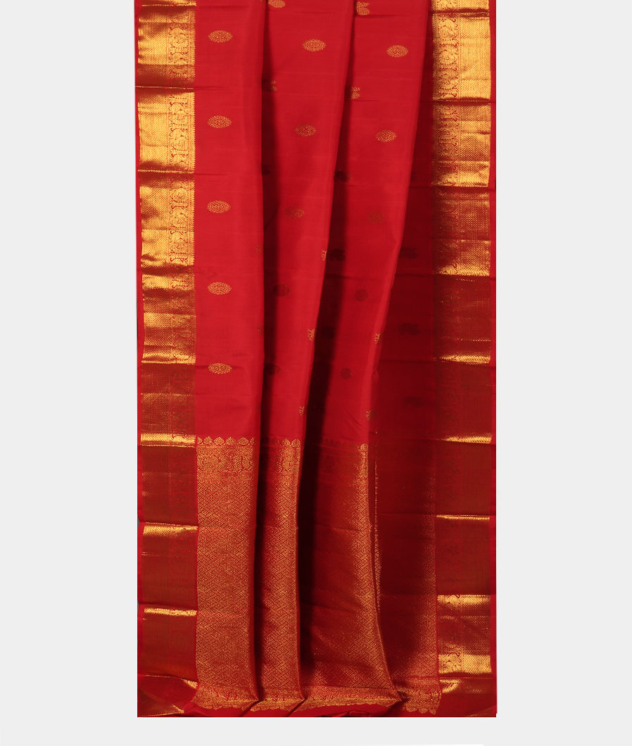Red Handwoven Kanjivaram Silk Saree T3751492