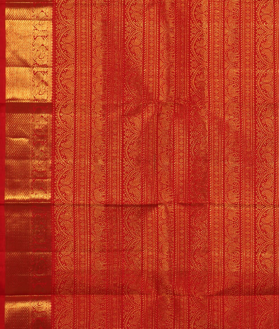 Red Handwoven Kanjivaram Silk Saree T3751493
