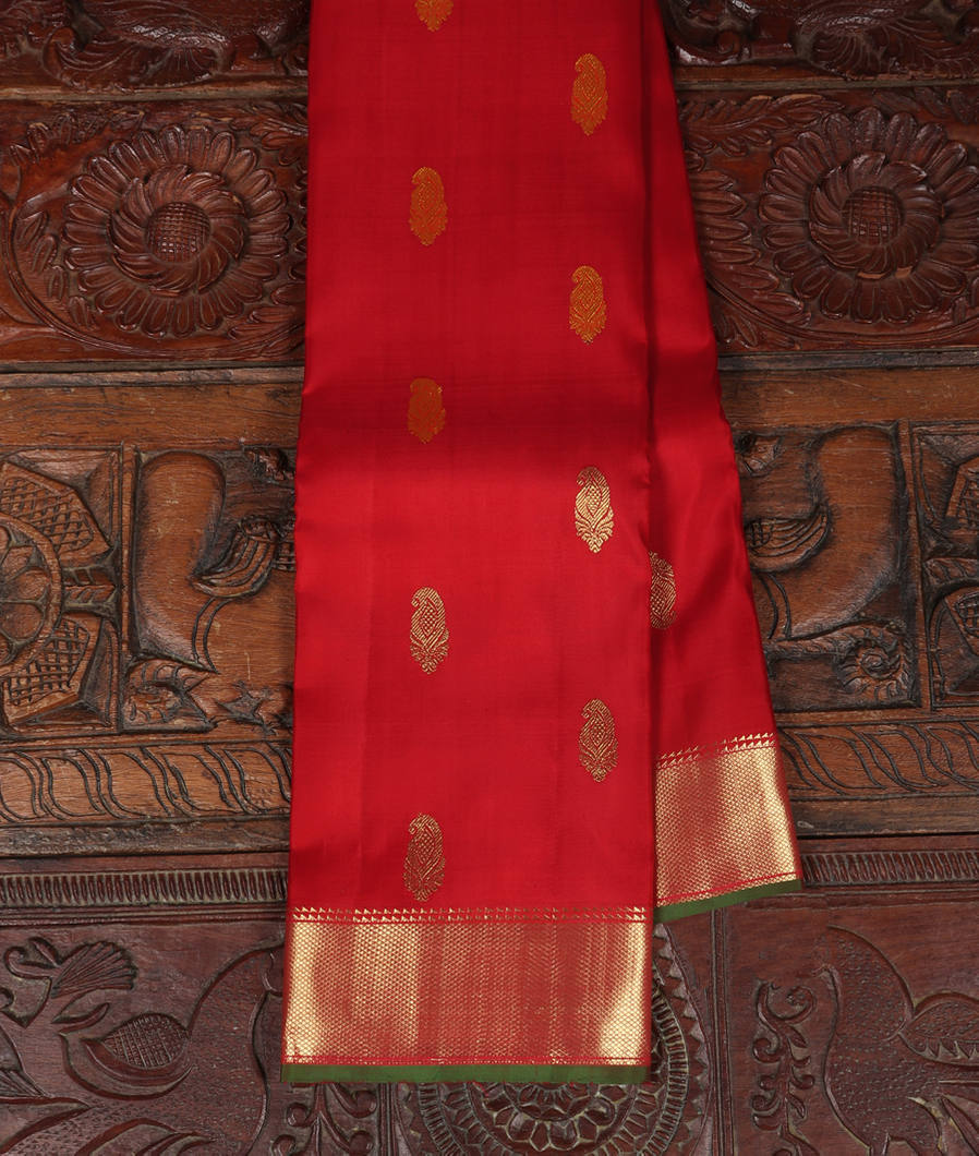 Red Handwoven Kanjivaram Silk Saree T370240-image