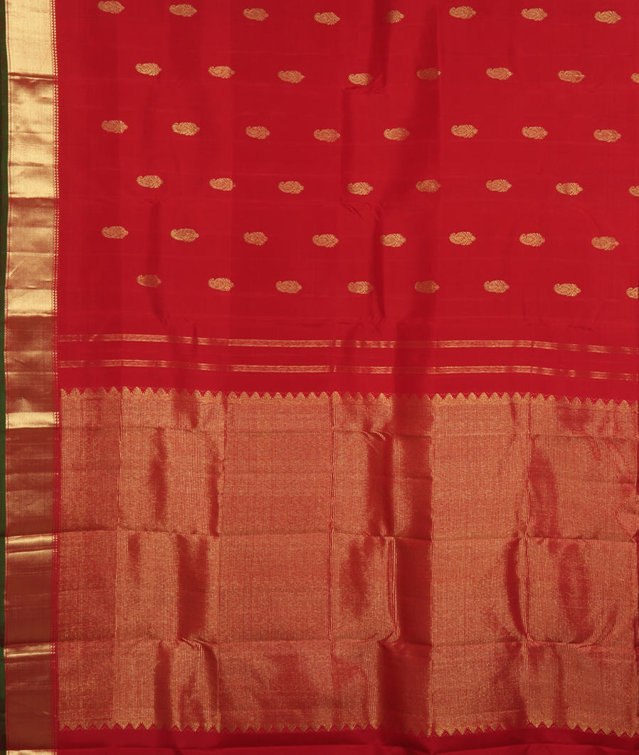 Red Handwoven Kanjivaram Silk Saree T3702404