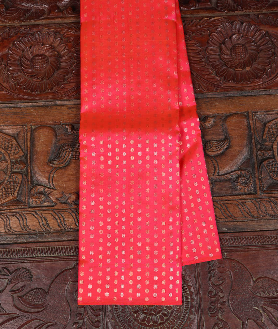 Pinkish Orange Handwoven Kanjivaram Silk Saree T372986-image