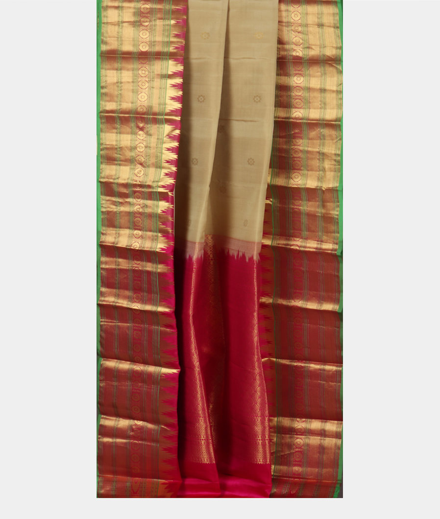Beige Soft Silk Saree T3761822