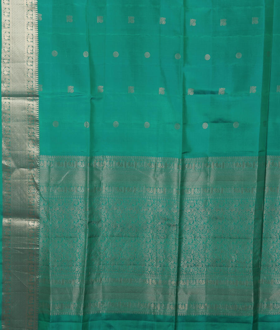 Green Soft Silk Saree&nbsp;T3744064