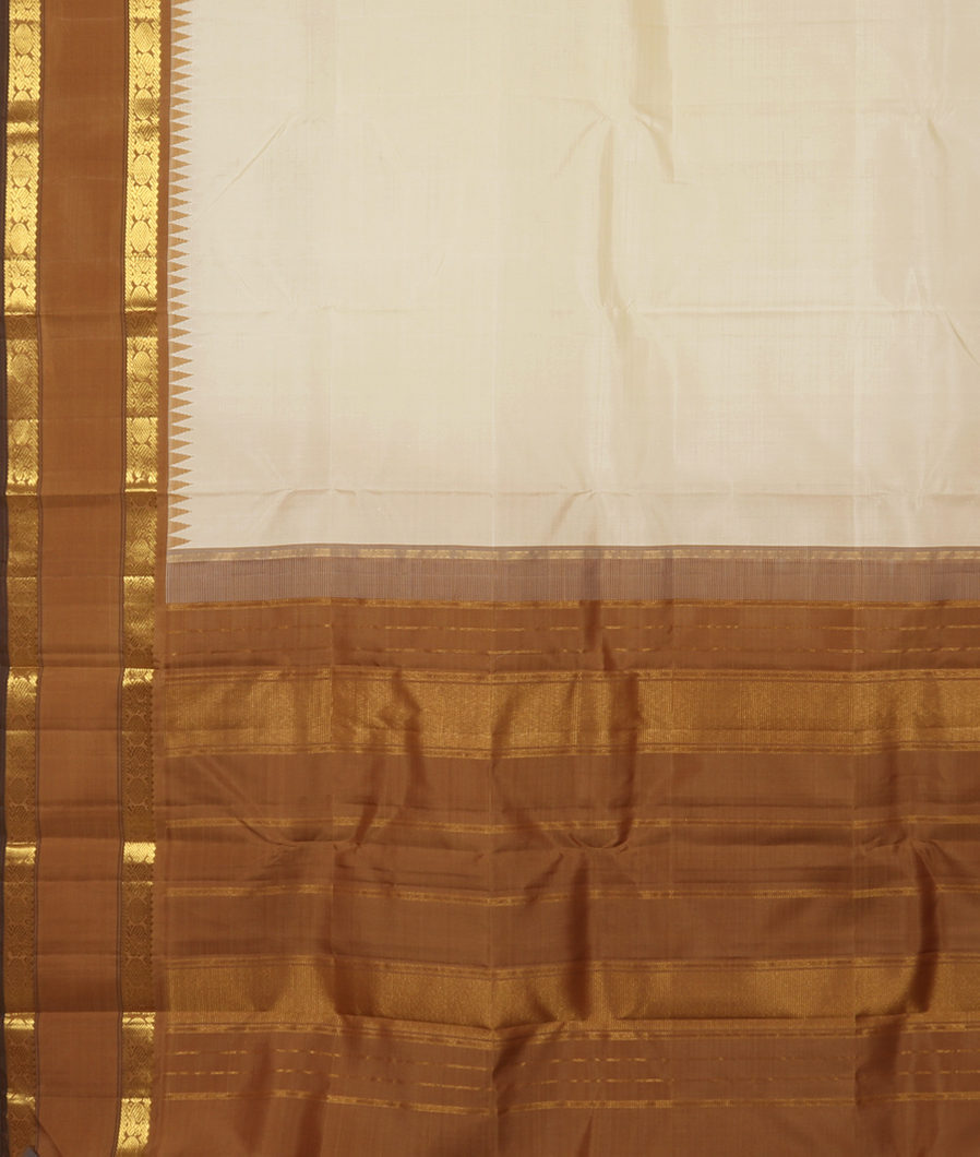 Cream Handwoven Kanjivaram Silk Saree T3748484