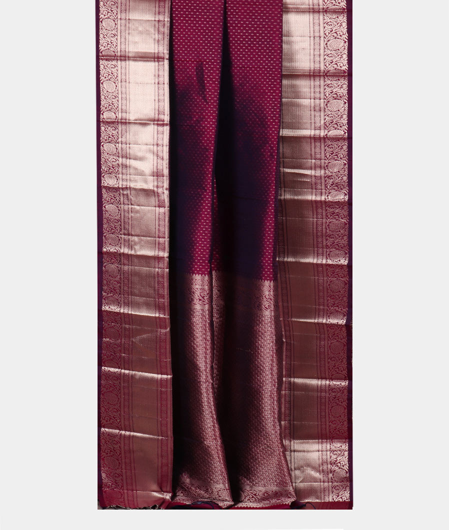 Purple Handwoven Kanjivaram Silk Saree T3740932