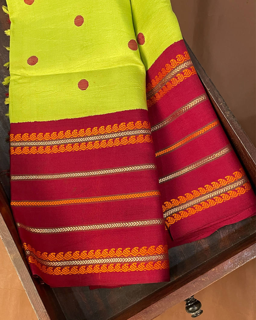 Lime Green Kanjivaram Silk Saree T472746-image