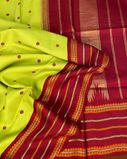 Lime Green Kanjivaram Silk Saree T4727464
