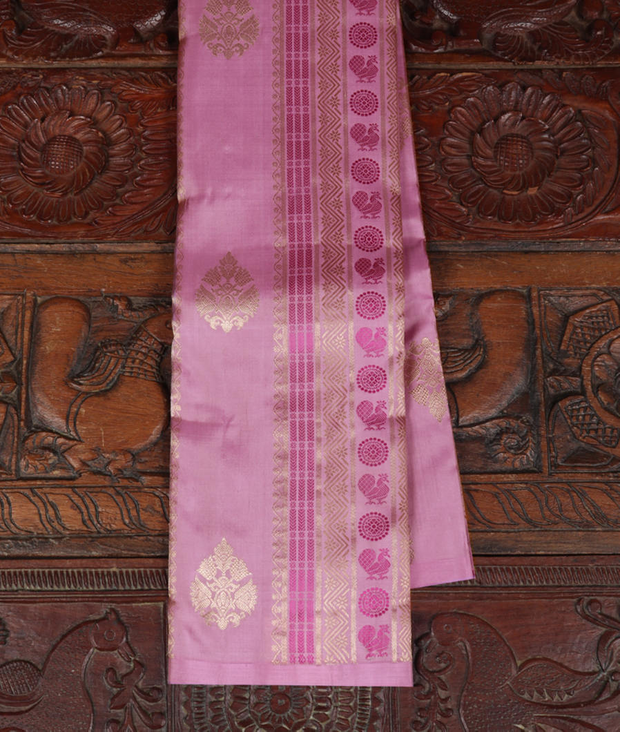 Lavender Handwoven Kanjivaram Silk Saree T367415-image
