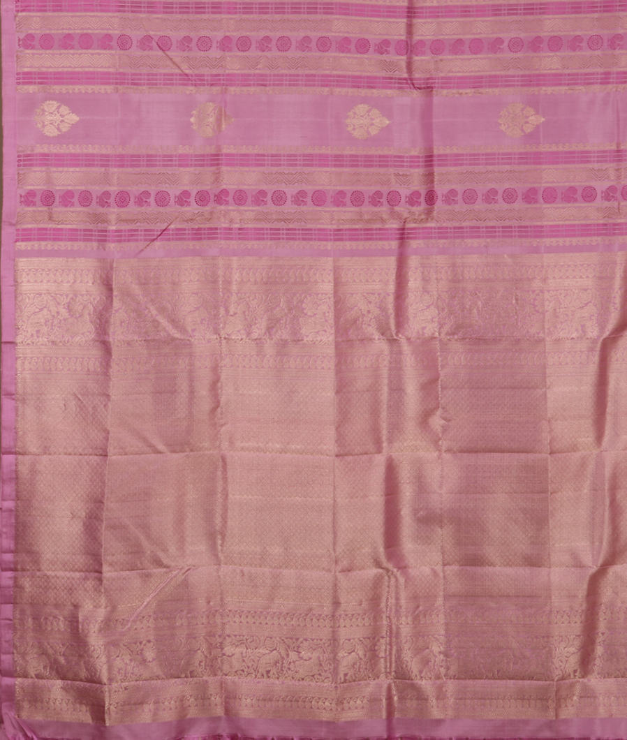 Lavender Handwoven Kanjivaram Silk Saree T3674154
