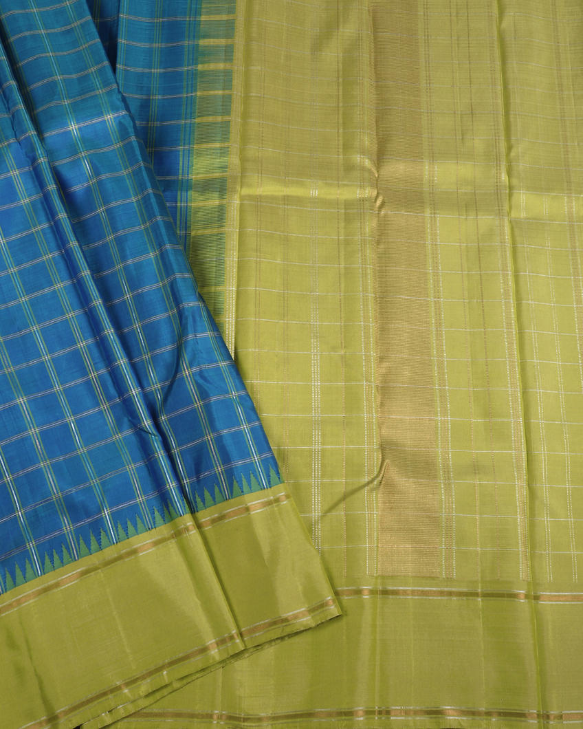 Blue Handwoven Kanjivaram Silk Saree T3170272