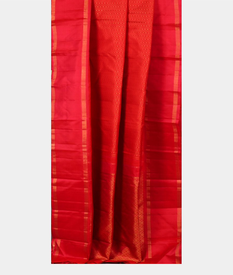 Orange Handwoven Kanjivaram Silk Saree T3603822