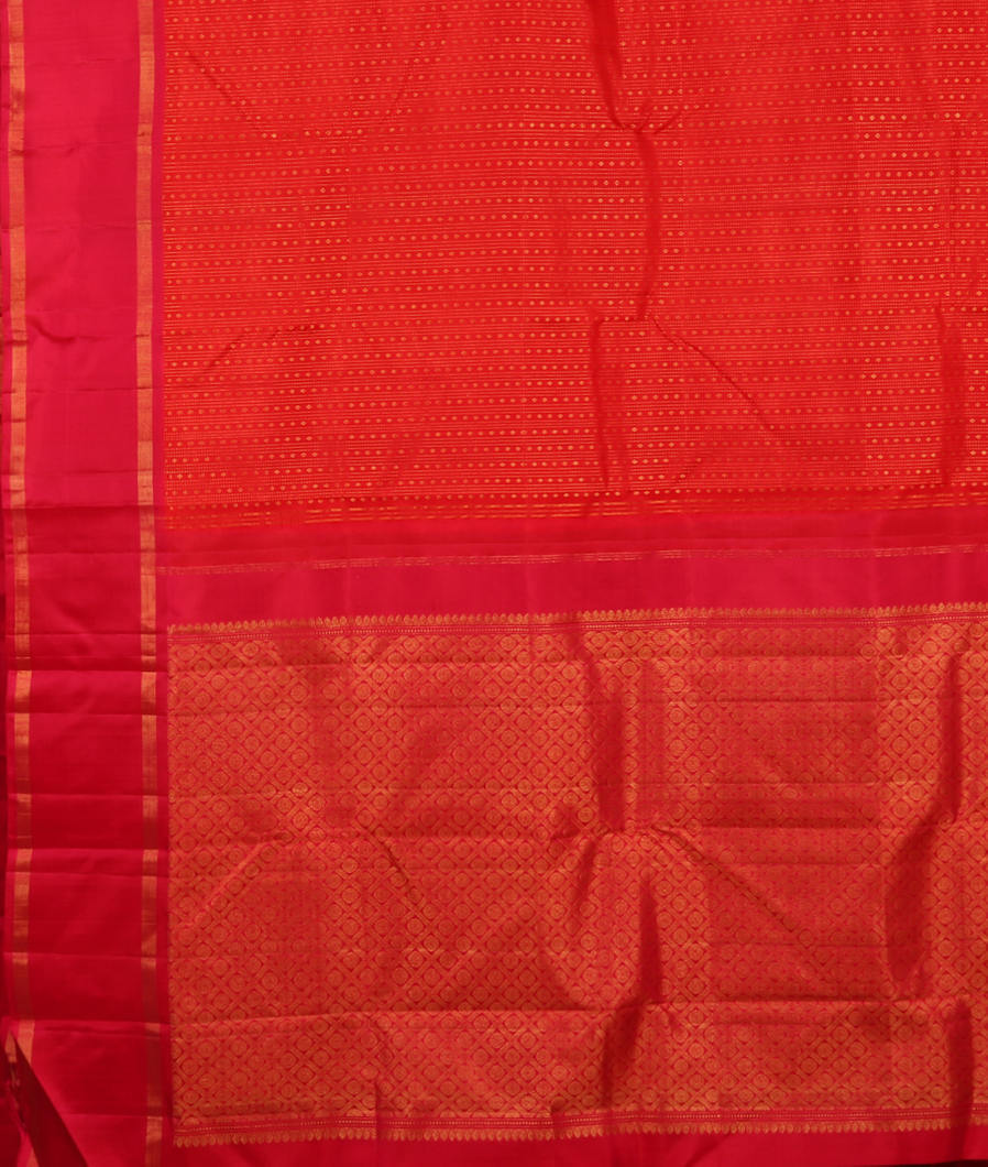 Orange Handwoven Kanjivaram Silk Saree T3603824