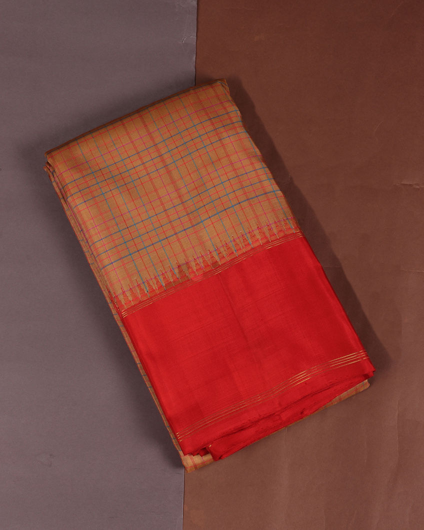 Brown Handwoven Kanjivaram Silk Saree T374766-image
