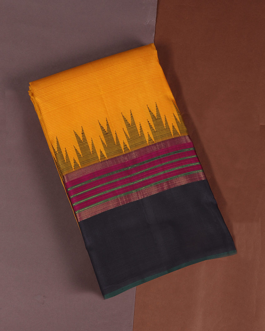 Yellow Handwoven Kanjivaram Silk Saree T337141-image