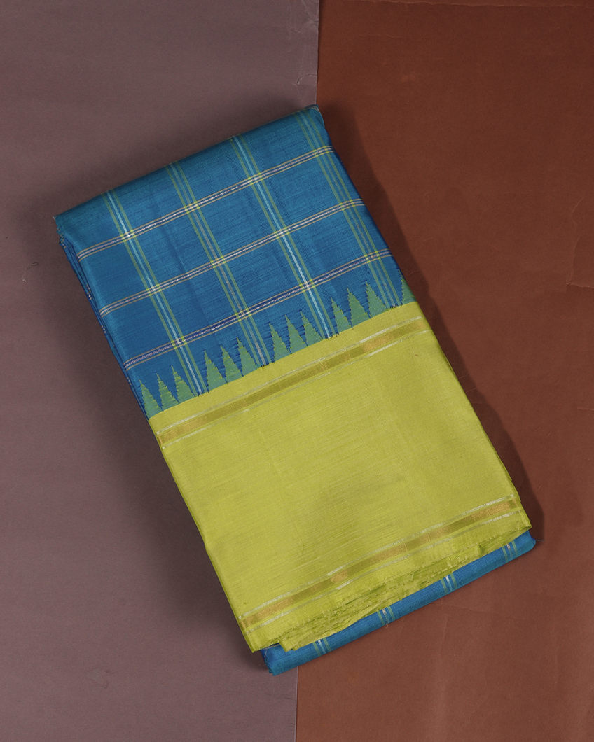 Blue Handwoven Kanjivaram Silk Saree T317027-image