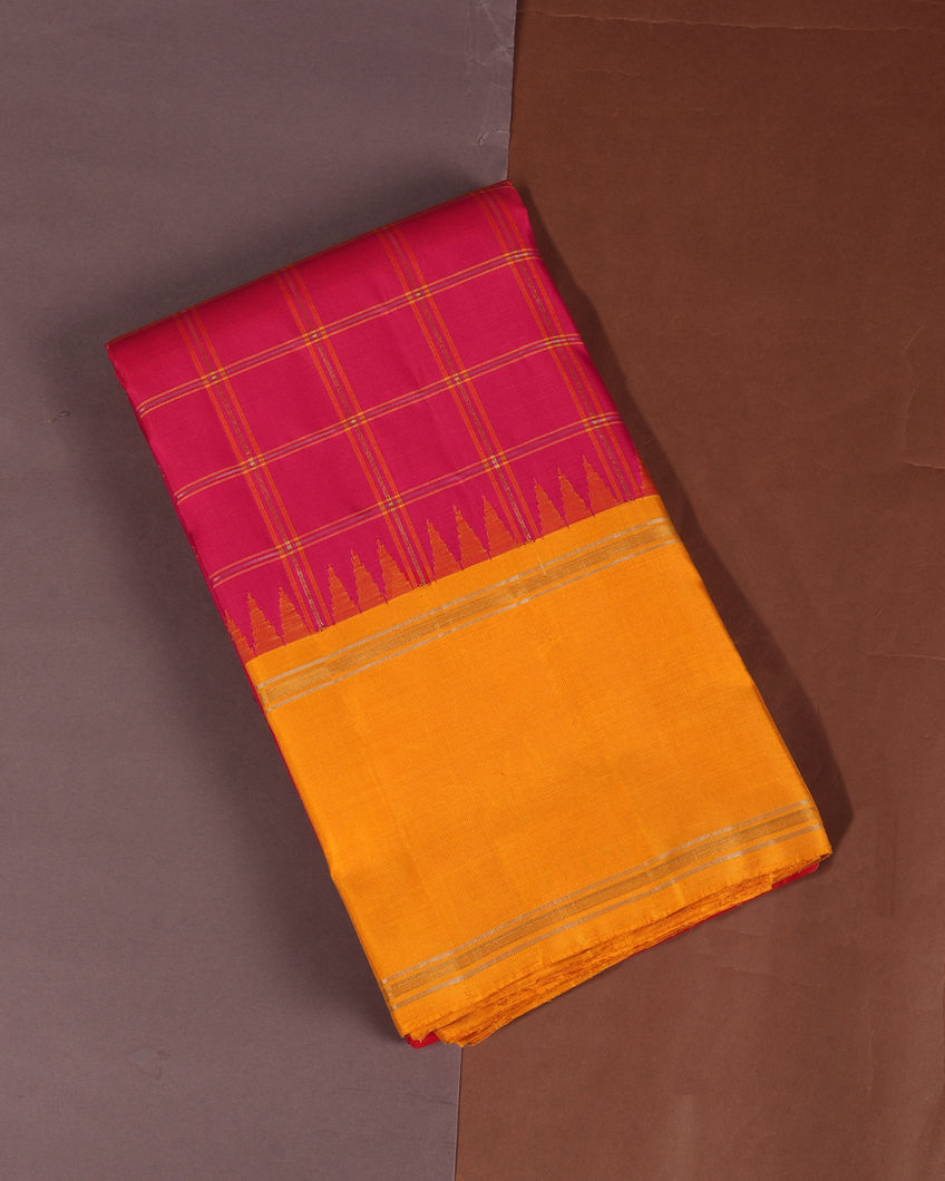 Magenta Handwoven Kanjivaram Silk Saree T330496-image