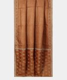 Light Brown Tussar Embroidery Saree T3751052
