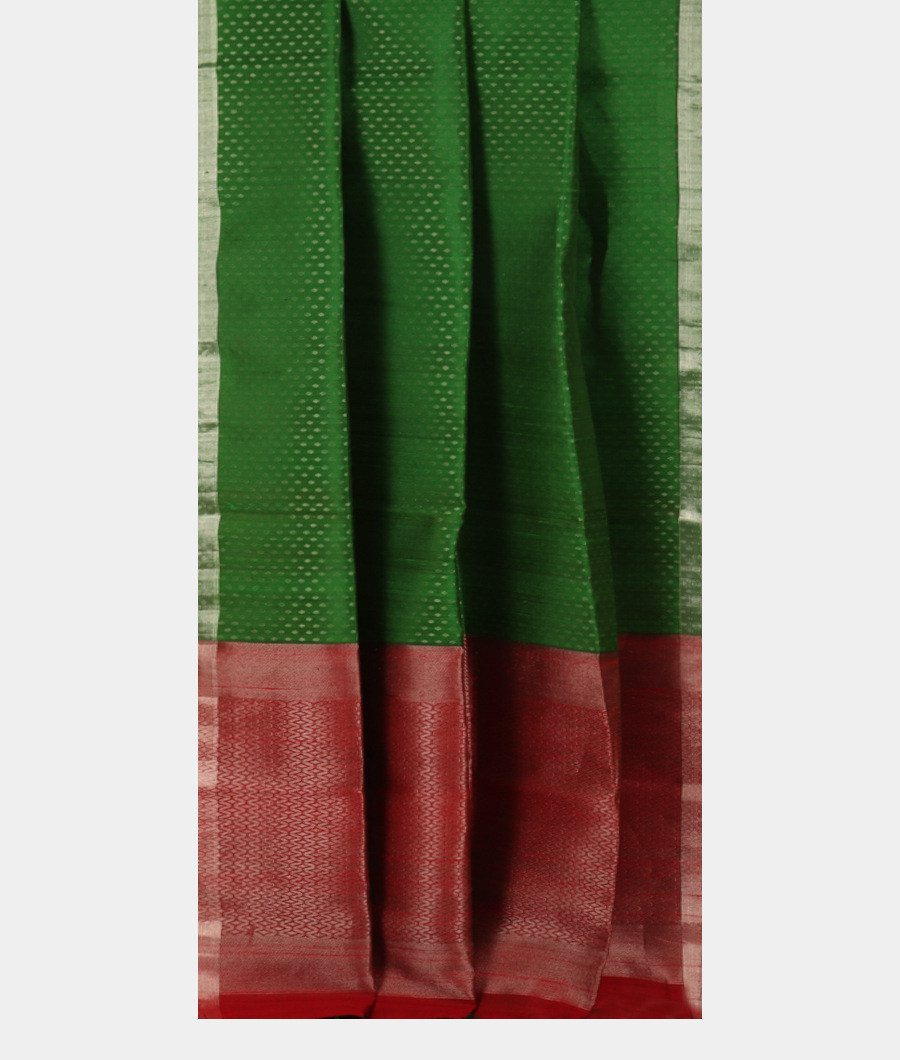 Green Woven Raw Silk Saree T3186032