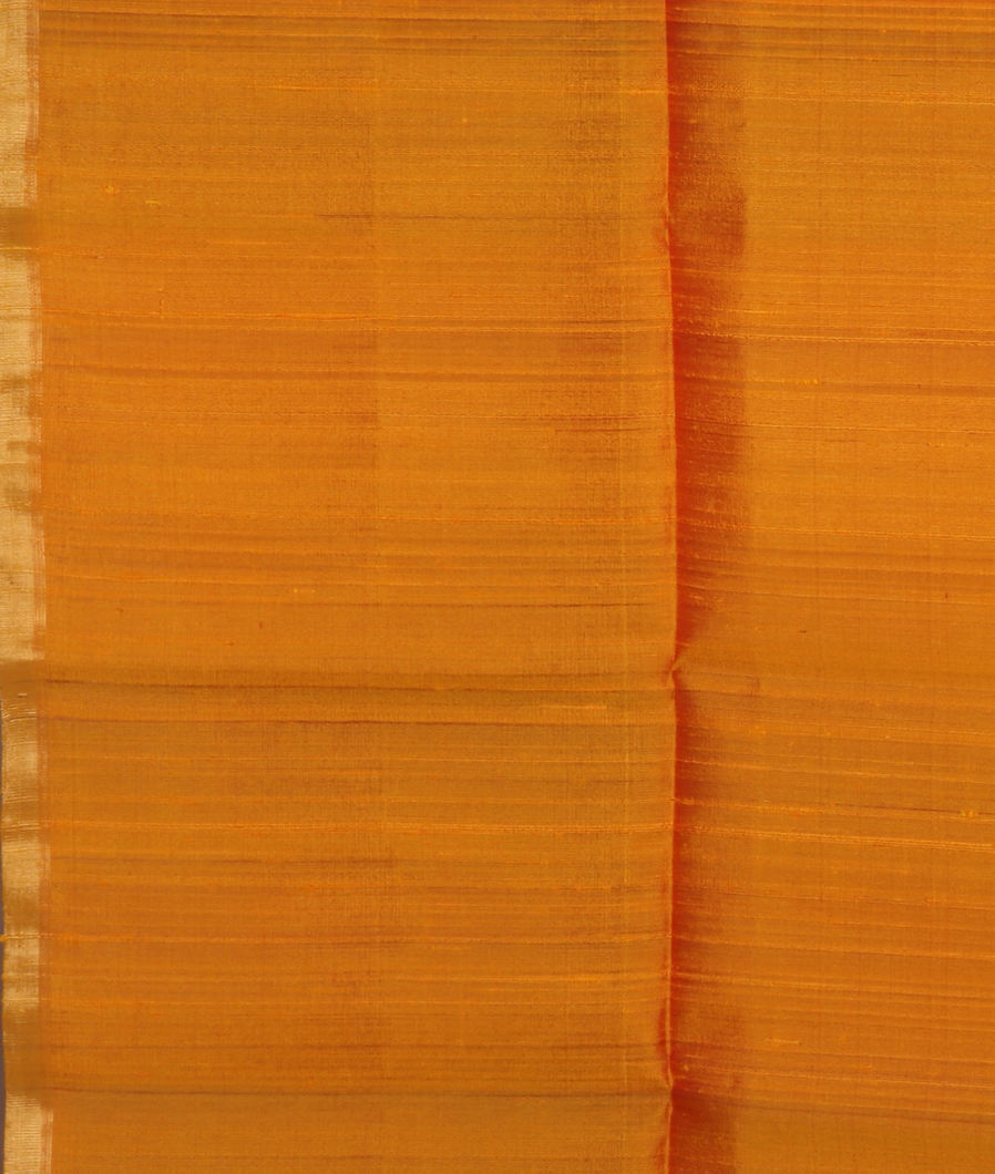 Coral Peach Woven Raw Silk Saree T3269413