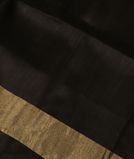 Black Woven Raw Silk Saree T3402901