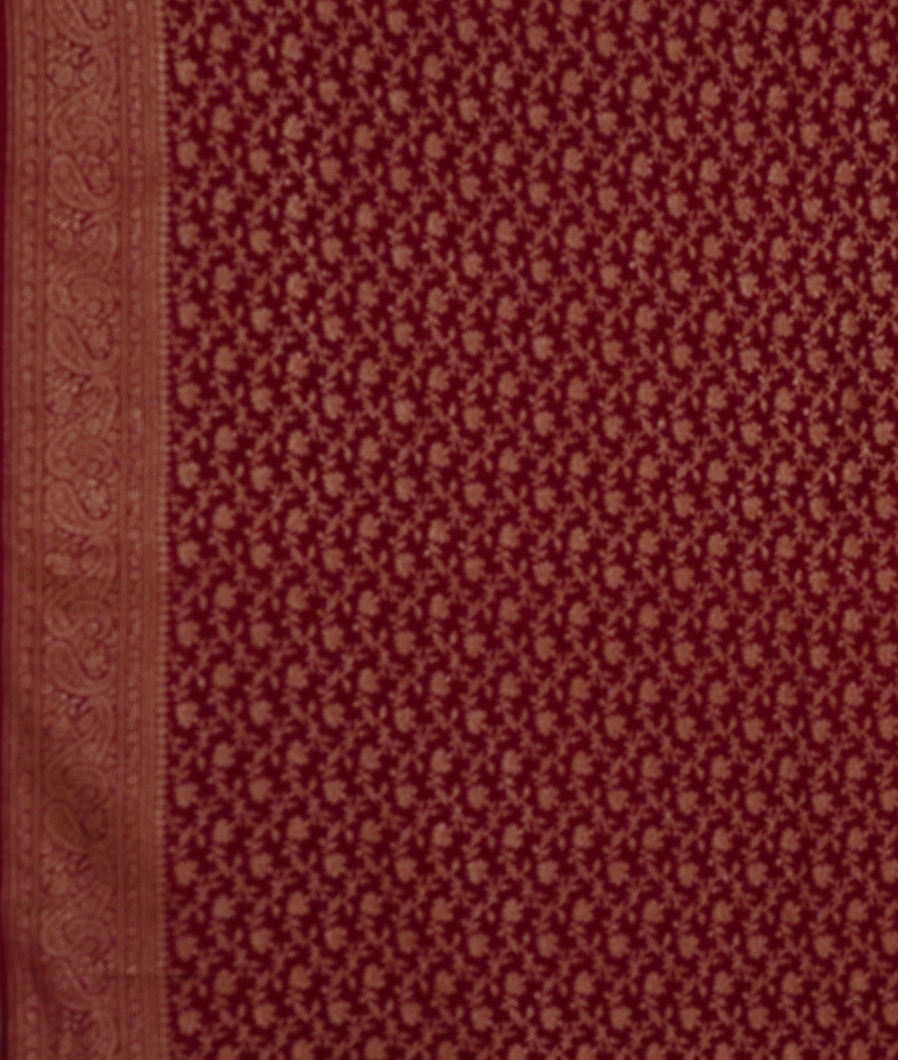 Maroon Mysore Silk Saree T3685363