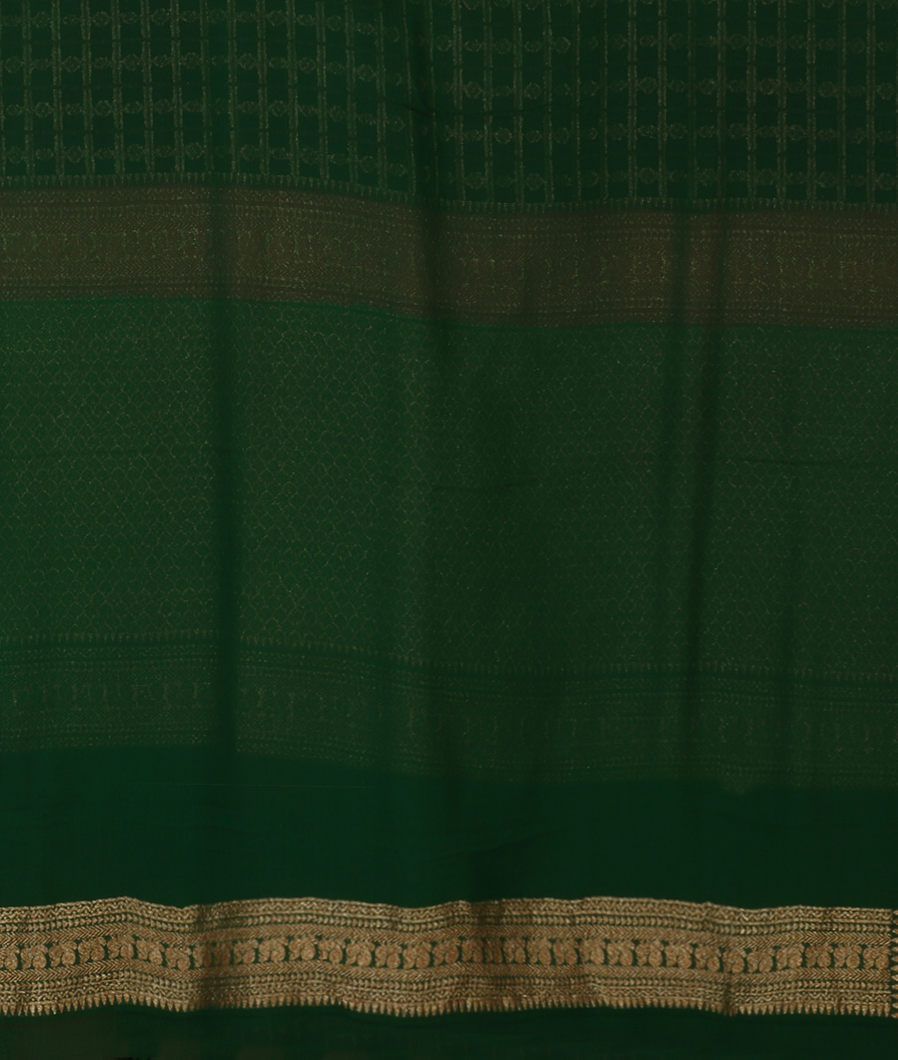 Blue Banaras Georgette Silk Saree T3768393