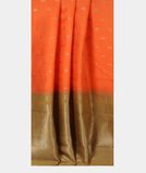 Orange Woven Raw Silk Saree T2824002