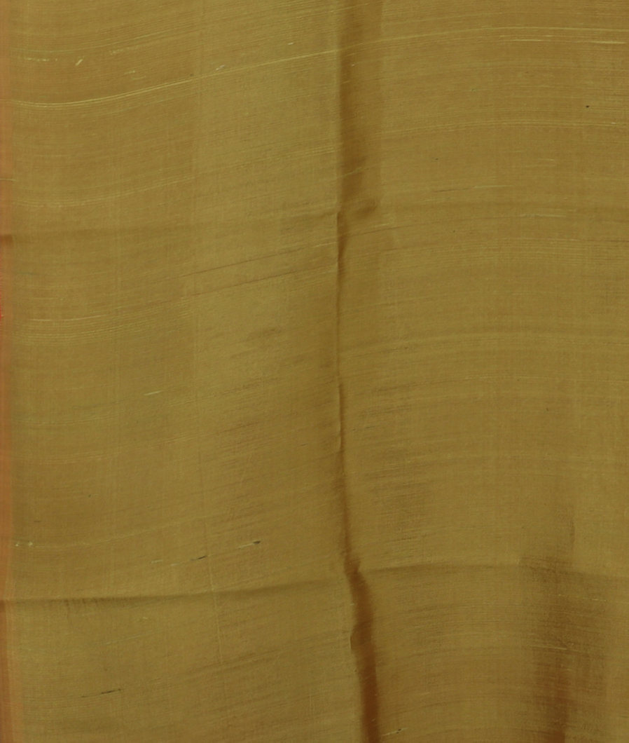 Orange Woven Raw Silk Saree T2824003