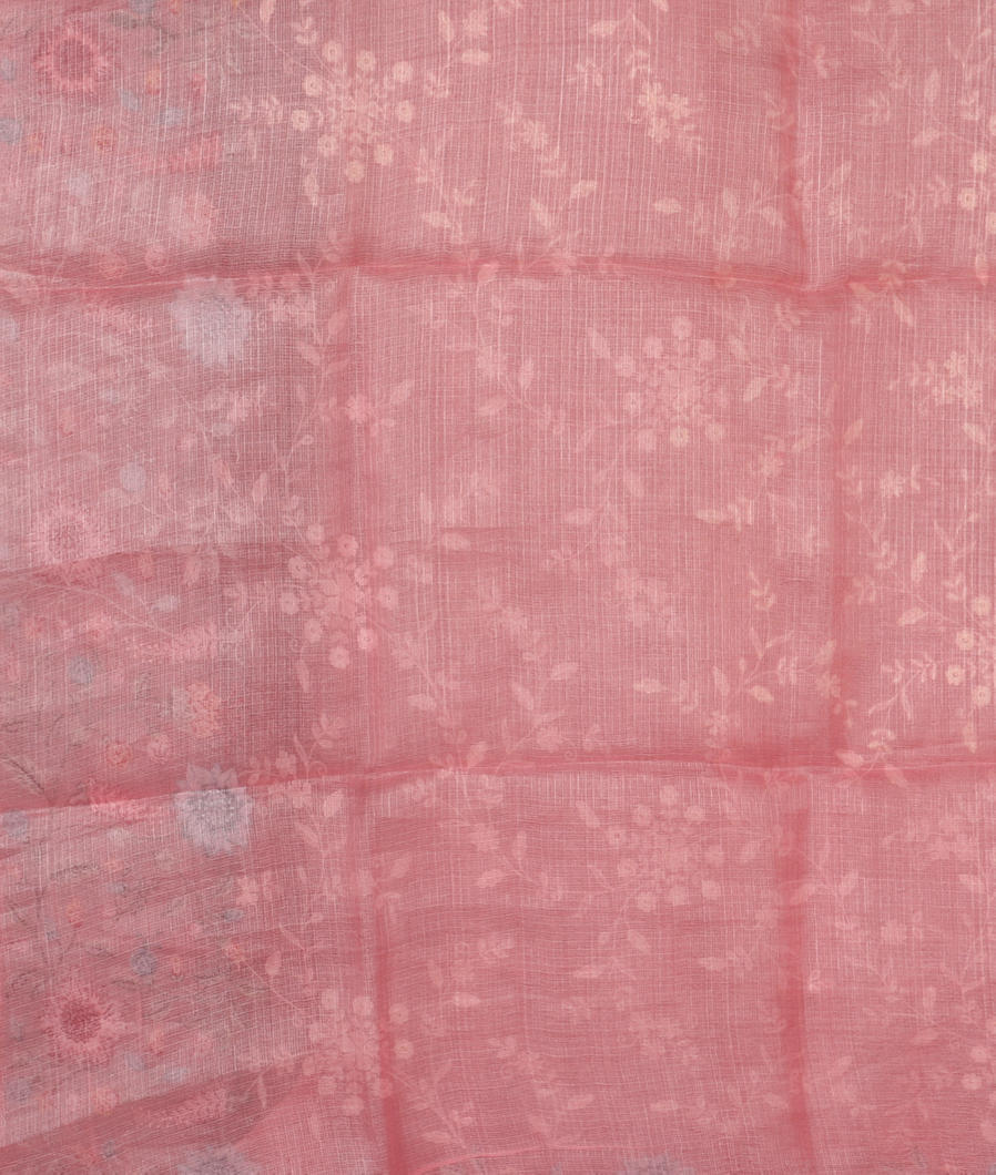 Pink Silk Kota Embroidery Saree T2856063