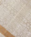 White Silk Kota Embroidery Saree T3515751