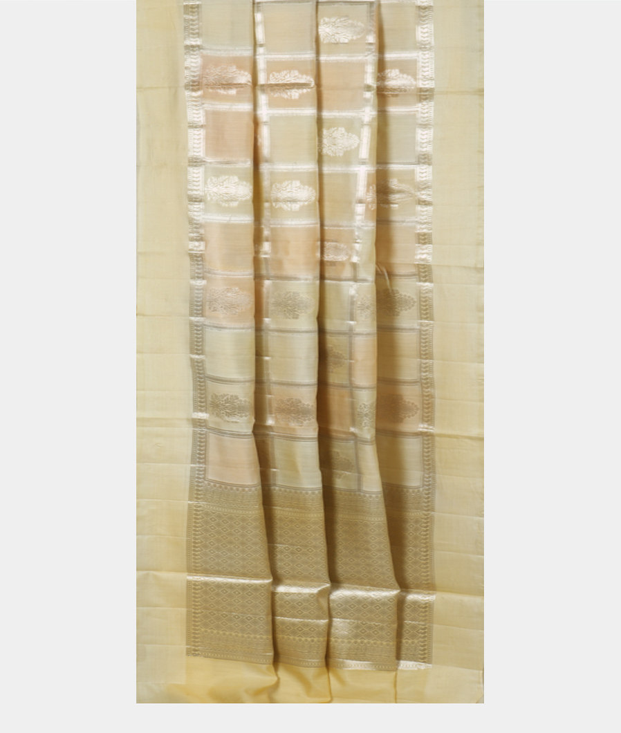 Cream Chaniya Silk Saree T3645142